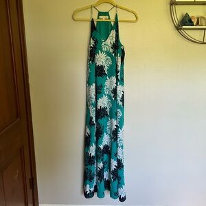 Ann Taylor LOFT blue floral maxi dress